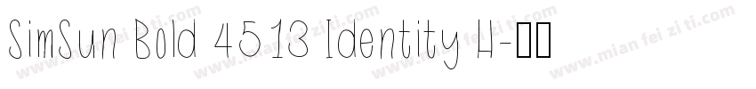 SimSun Bold 4513 Identity H字体转换